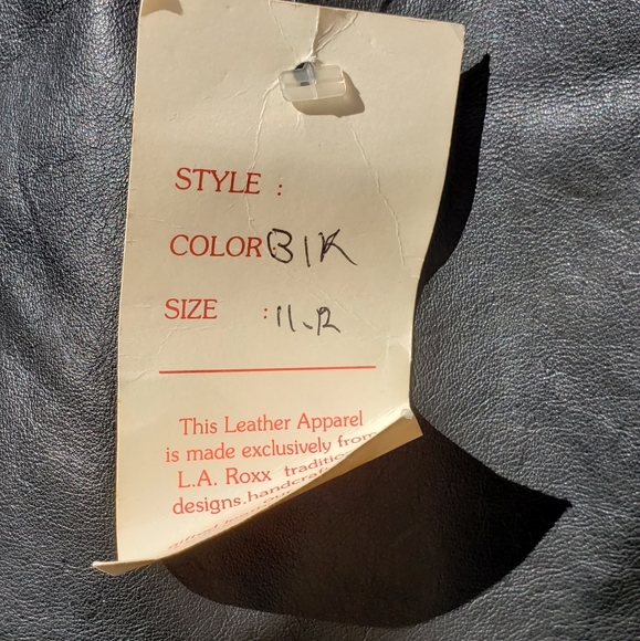 VNTG 80's LA ROXX Leather Skirt - Picture 3 of 3